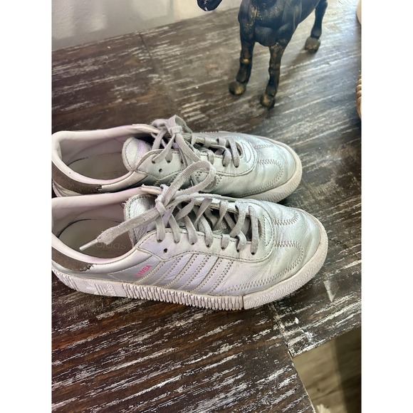 Women's Adidas SambaRose Silver Metallic Size 7 - Picture 2 of 5